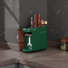 JIAVAI Shopping153 瀝水刀具餐具砧板架 多合一收納整理架, 02 綠色, 1個