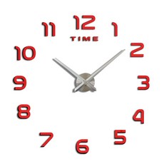 가팡 원형 벽시계 CLOA013 01번, 레드