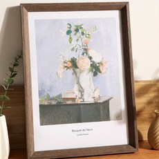 마벨인홈 심플 베이직 인테리어 액자 스탠드형, 다크브라운, 1개