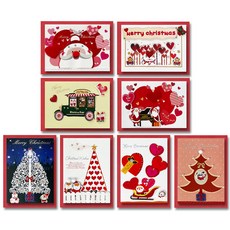 永元 1500聖誕卡 8款套組 C15-F, 混合色, 1套