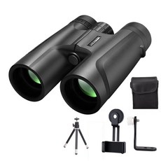 Vukon 高倍率大口徑 HD 12倍雙筒望遠鏡 望遠鏡套組, 黑色(黑色), 單一商品