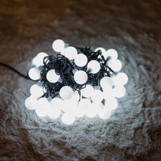 露營櫻桃燈串 50燈 直徑 2.5cm x 長度 5m + 電線組, 1個, 綠色 + 白色(燈泡), 綠色(電線)