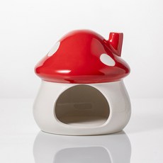 랜보어 햄스터 머쉬룸 세라믹 은신처 S, 레드, 1개