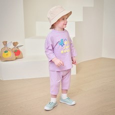 mollimelli 兒童 Dinorang 四分之三竹節室內上下肩開衩套裝