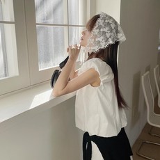 CHICBLACK Chirofu 蕾絲花朵透視感頭巾 cpacc623c61