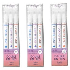 ICONIC 雙線筆套組 3, 夕陽海, 3套