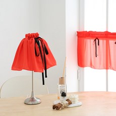 MAISONTEXTILE 飄逸雪紡多用途室內裝飾立燈燈罩, 紅色