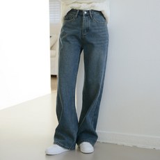 SUBI.JEANS 女款刷毛內裡水洗寬版牛仔褲 SP263