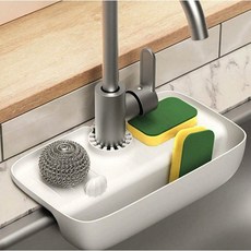 그뤠잇라이프 실리콘 싱크대 화장실 물빠짐 수전 트레이, 화이트, 1개