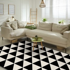 LEEJUNG 可水洗三角格紋四季防滑地墊