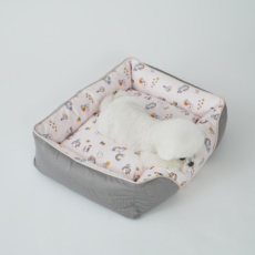 Pet&Mama 寵物四季卡通雙面坐墊, 1個, 灰色