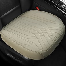 River Fox 車用坐墊 豪華全包覆打孔皮革坐墊 2025年款 中型, 香草米, 1個