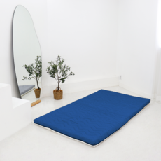 매트리스랩 투인원 프리미엄 토퍼 매트리스 + 보관용 스트랩, 네이비, 14cm