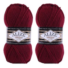 Alizee Mamanit 經典毛線, 酒紅色, 560m