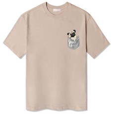 Illuso 中性 Pocket Pug 短袖 T 卹