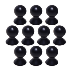 立體圓形櫥櫃把手 小 黑色, 10個