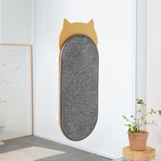 Monello 貓咪黃色臉型壁掛式垂直窗戶貓抓板玩具 23035C, 灰色, 1個