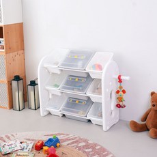 미루 초이스 3단 와이드 캡형 정리함, 그레이, 1개