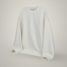 플레이즈 남성용 라운드넥 골지 맨투맨 티셔츠