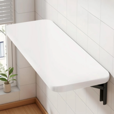 Yoonco 折疊支架收納壁掛層架, 白色, 1層