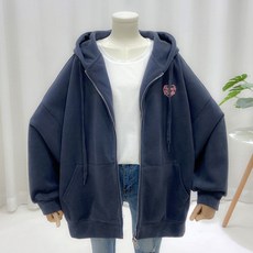 Goodif 女款現代基本素色連帽拉鍊外套
