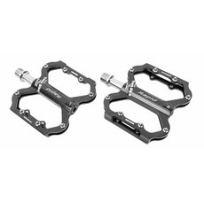 Touch Bike 3培林鈦合金自行車平踏板 左+右套組, 黑色, 1套