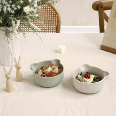 Attihome Petite Foret 小熊點心碗 L 2入組 (奶油色+巧克力色), 1組, 奶油、巧克力