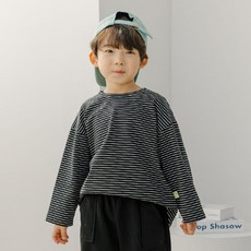 vavkids 兒童標籤條紋T恤