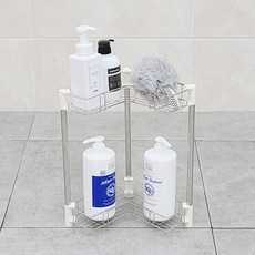 高款浴室洗衣間不鏽鋼浴室置物架 心形 2層, 混和色, 1個