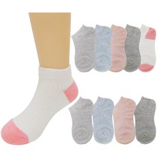 비버리힐스폴로클럽 여아용 심플 골지 스니커즈 양말 10켤레