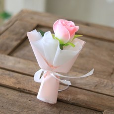 센트바스켓 조화 납골당 플라워 미니꽃다발, 샤만로즈 핑크, 1개