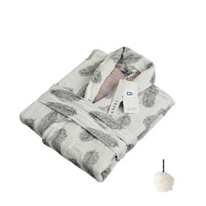 高級浴袍+淋浴球套組 YP64, 類型 1（長袍），白色（淋浴球）, 1套