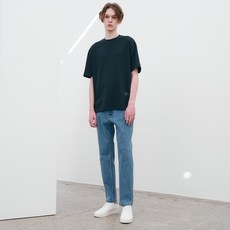 Mind Bridge 男款涼爽鬆緊帶9分錐形牛仔褲 MXDP3150