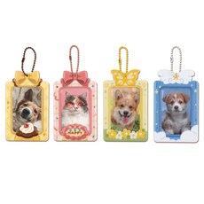 DASH AND DOT Mongeulmongle 照片卡夾 4 件套 + 照片卡, 布丁，蛋糕，野花，雲, 1張