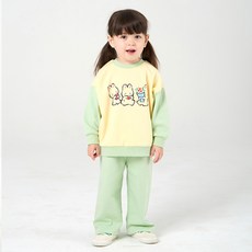 KIDSCOMO 童款兔子印花大學T+長褲套裝