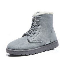 플로즈 여성용 겨울 컬러 스웨이드 워커 털부츠