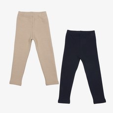 레인보우키즈 아동용 뽀송이 기모 레깅스 2종 세트