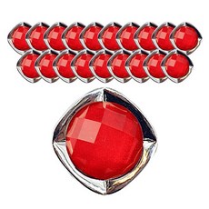 사출 팔각액자 콤비 단추 21mm, 니켈, 20개