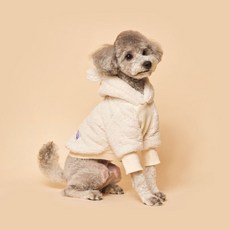 Flot 狗狗Fleece泰迪熊連帽衫, 白色, 1個