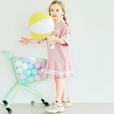 andiapple 女童透氣NEW Pretty網球風連身裙