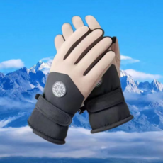 Wellmama 女士冬季時尚滑雪手套, 1個, 粉紅色 + 灰色