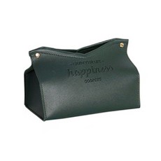 나이스킴 해피니스 인조가죽 화장지 케이스 브이, 딥그린, 1개