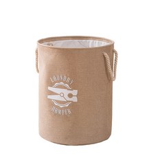 Tanniye布質洗衣籃 印花 小 BGN124, 淺褐色的, 1個