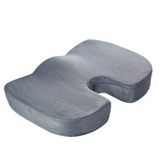 記憶海綿防滑U型甜甜圈坐墊, 絲絨灰