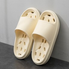 EVER HOUSE 防滑浴室拖鞋, 象牙白, 1組