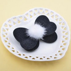 HAIRBOW 毛絨心型髮夾