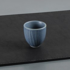 月鹽韓國產陶瓷半杯 鋼藍色, 單品, 1個