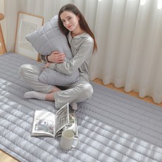 bebenuvo 印花絎縫涼感墊, 灰色