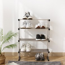 모노 슬라이딩 4단 10켤레 신발정리대, 블랙