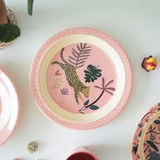 rice 印花深餐盤 22cm, Jungle Animal Pink款, 1入